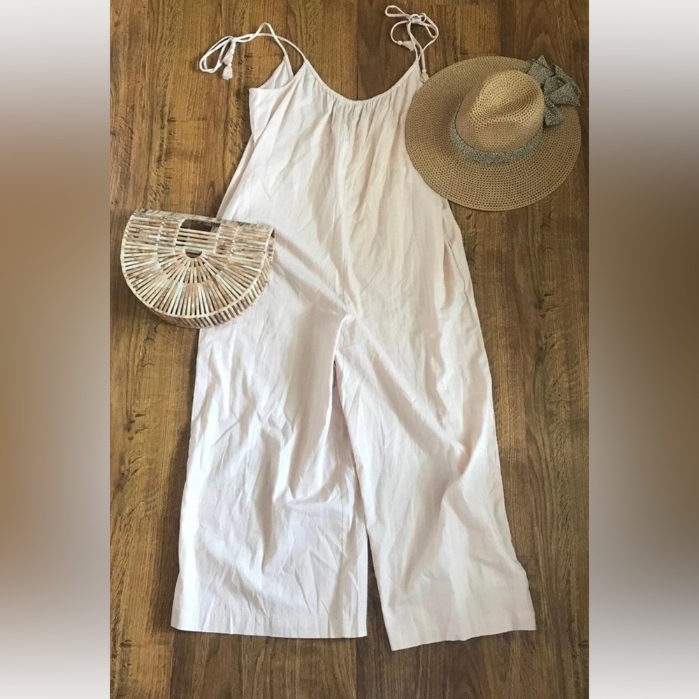 Madewell Tie Strap Cotton Jumpsuit - Picture 8 of 8